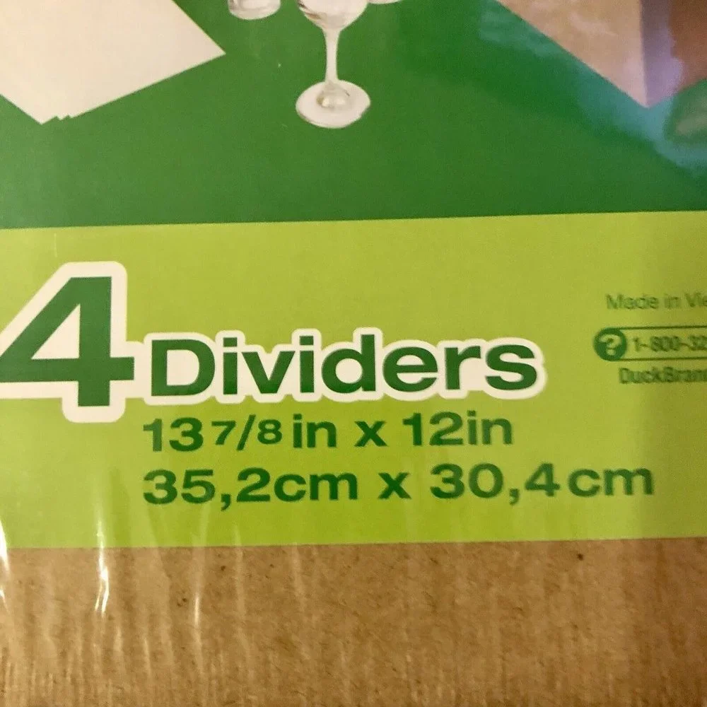 Duck Brand Glass Kits NEW Packing Dividers Foam Pouches